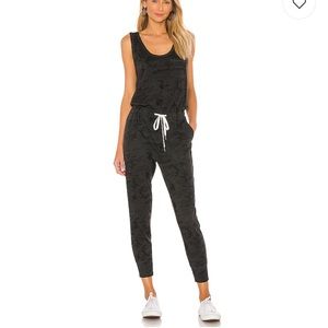 n:philanthropy Black Camo Lounging Jumpsuit / Size XS
